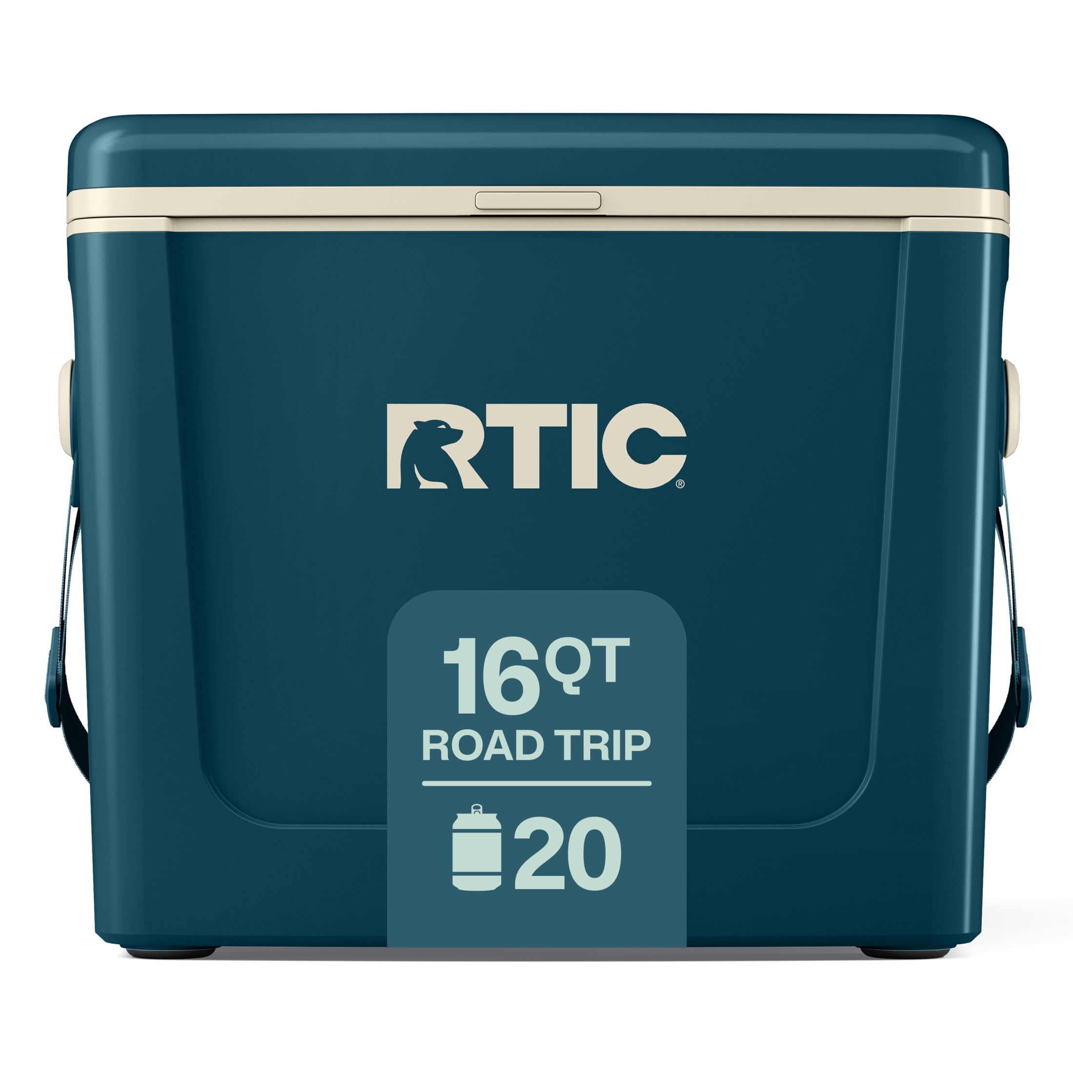 RTIC, Hard-Sided Ice Chest Cooler, 16 QT, Fits 20 Cans Grey