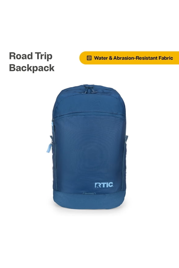 Road Trip Backpack, Water Resistant, Mesh Back Panel, 20 Liters, Navy & Denim