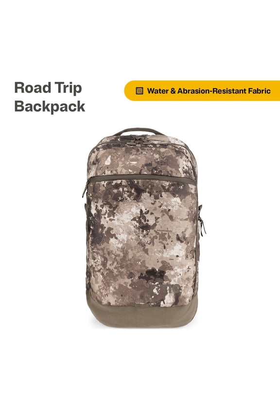 Road Trip Backpack, Water Resistant, Mesh Back Panel, 20 Liters, Olive Midnight Camo