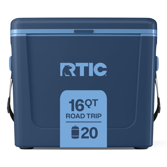 RTIC 16 Qt 20-Can Road Trip Ice Chest Cooler, Navy & Denim
