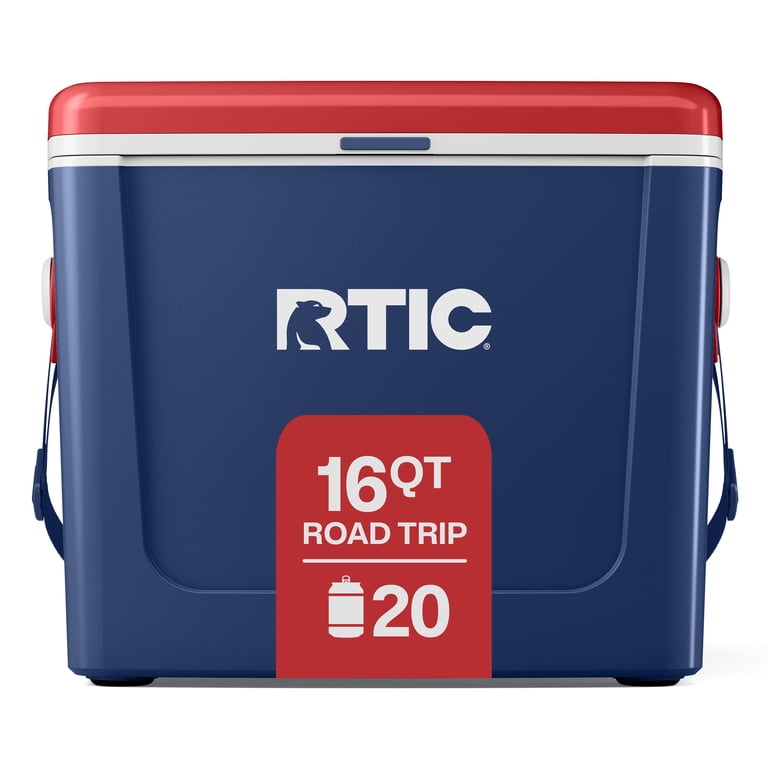 ちい RTIC, Hard-Sided Ice Chest Cooler, Fits 20 Cans, 16 Qt, Road Trip