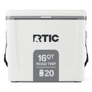 RTIC 16 Qt 20-Can Road Trip Ice Chest Cooler, White & Grey