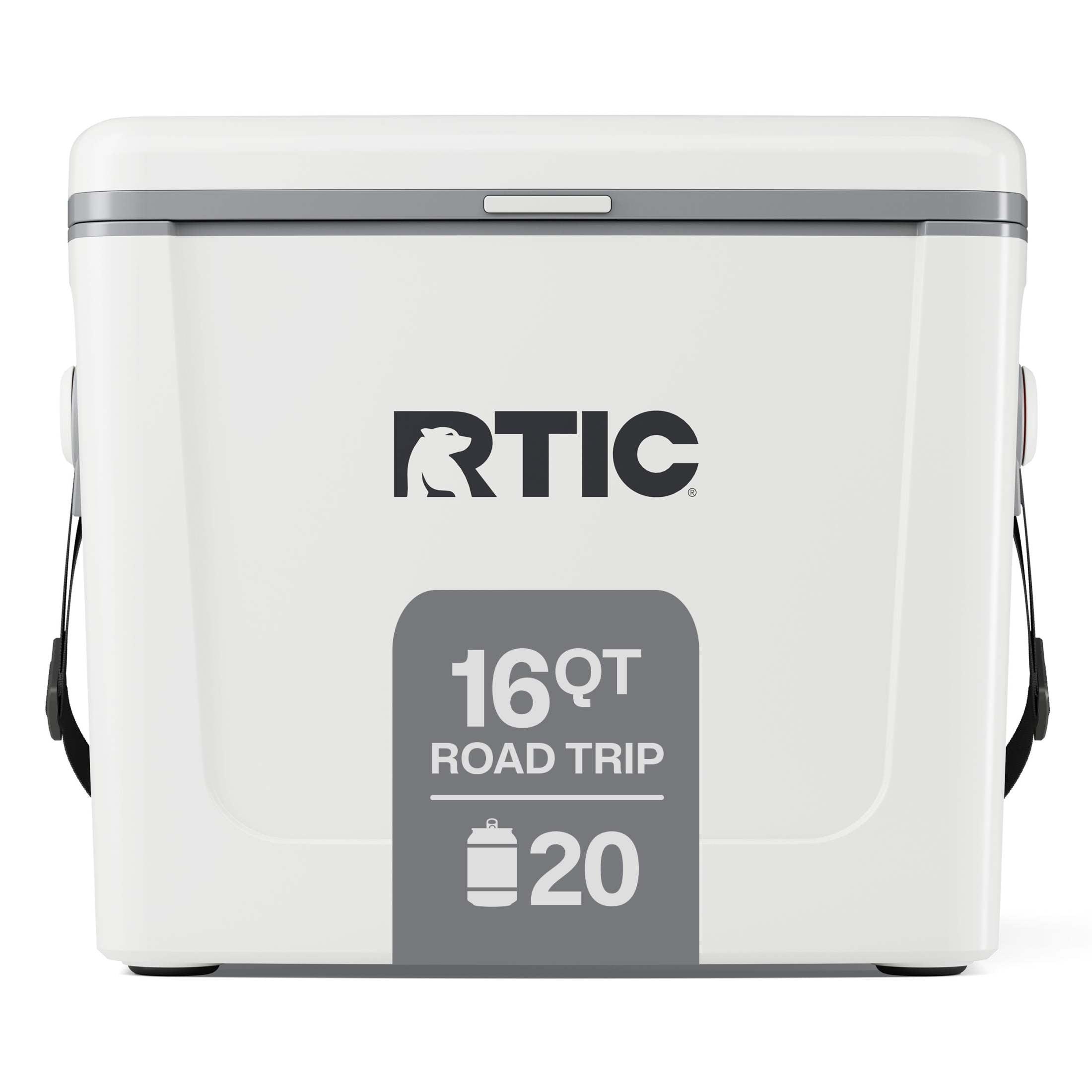 RTIC 16 QT, 20 Can Ice Chest Cooler Hard-Sided, White & Grey, Road
