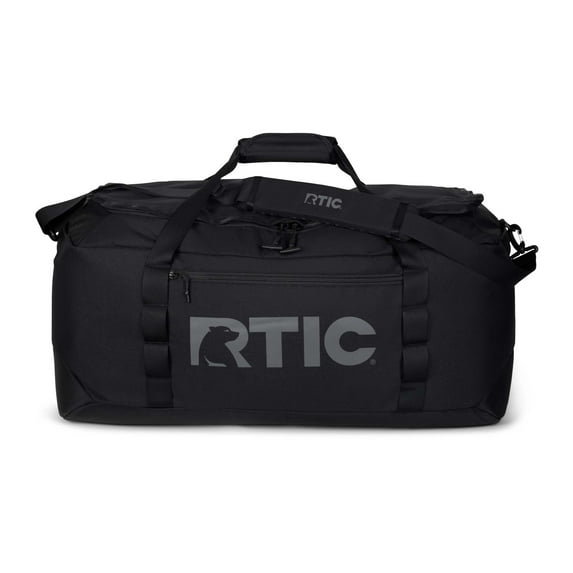 RTIC Road Trip Duffle Bag, Large, Water Resistant, Durable Fabric, Black