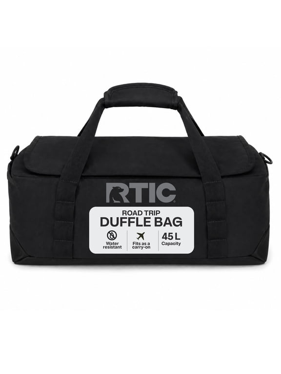 Road Trip Medium Water-Resistant Duffle Bag, Black