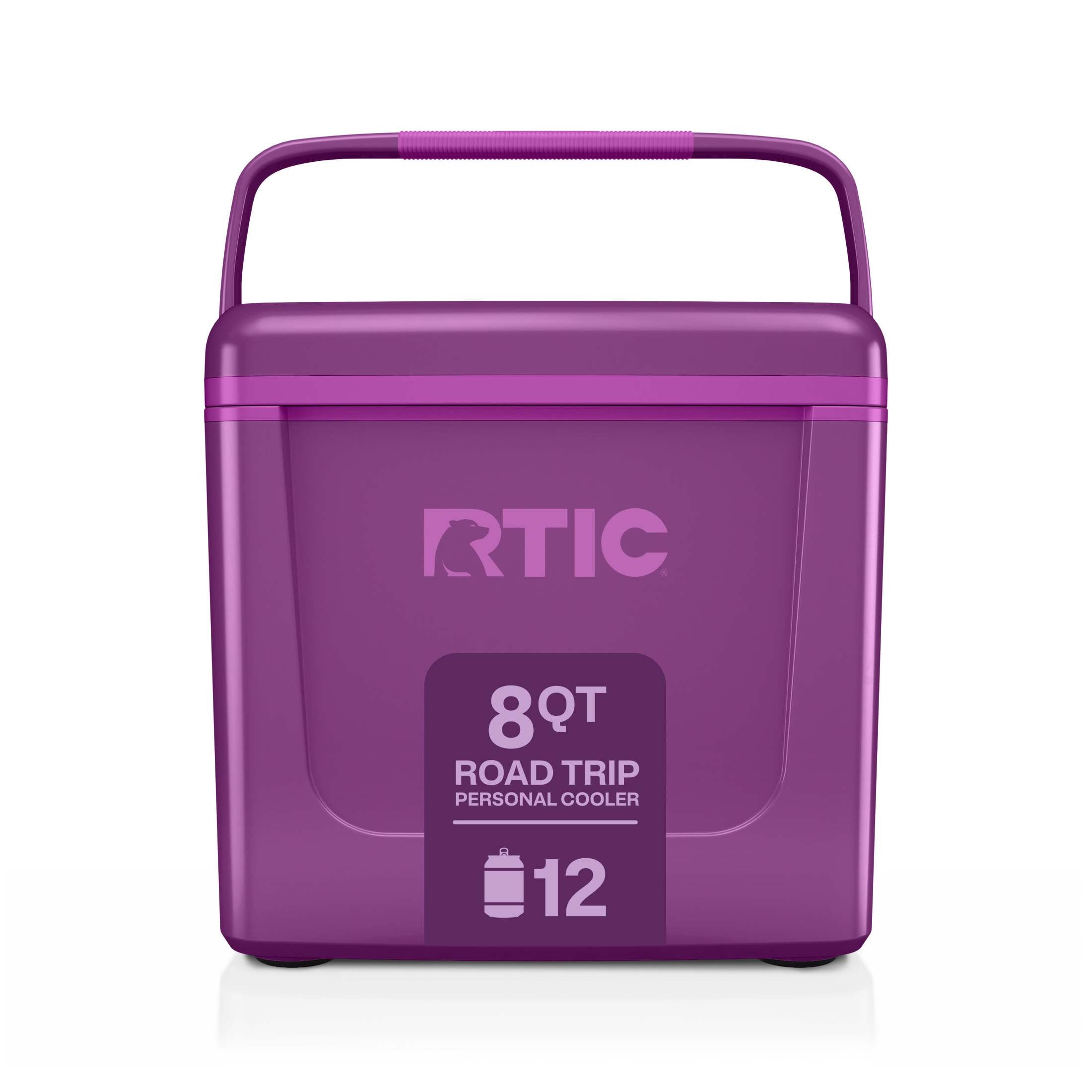 RTIC 8 QT Hard-Sided Personal Cooler, Fits 12 Cans, Road Trip