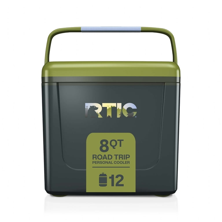 RTIC 8 QT Hard-Sided Cooler, Fits 12 Cans, Road Trip, Deep Woods