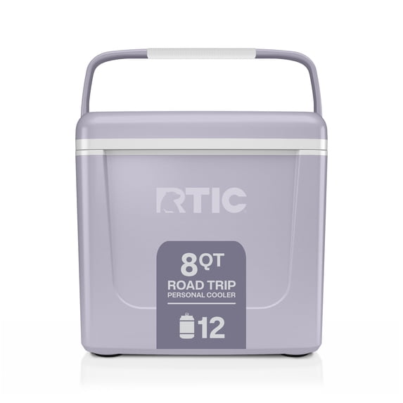 RTIC 8 Qt 12-Can Road Trip Ice Chest Cooler, Dusty Lilac/White