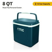 RTIC Road Trip Personal Cooler, 8 QT, 12 Can Hard-Sided Ice Chest Cooler, Marine/Fresh Mint