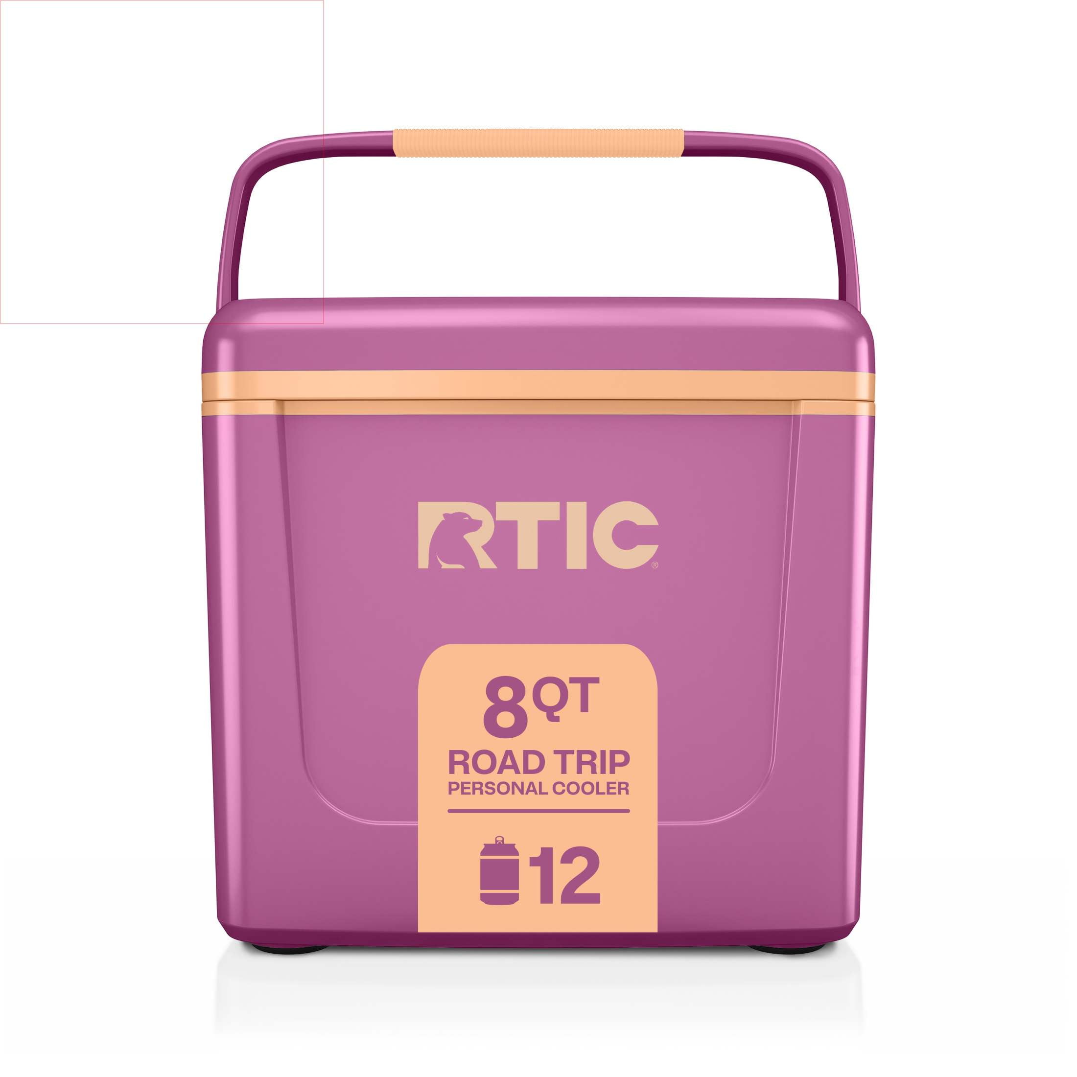 ちぃ RTIC 8 QT, 12 Can Ice Chest Cooler Hard-Sided, Orchid & Peach Tea