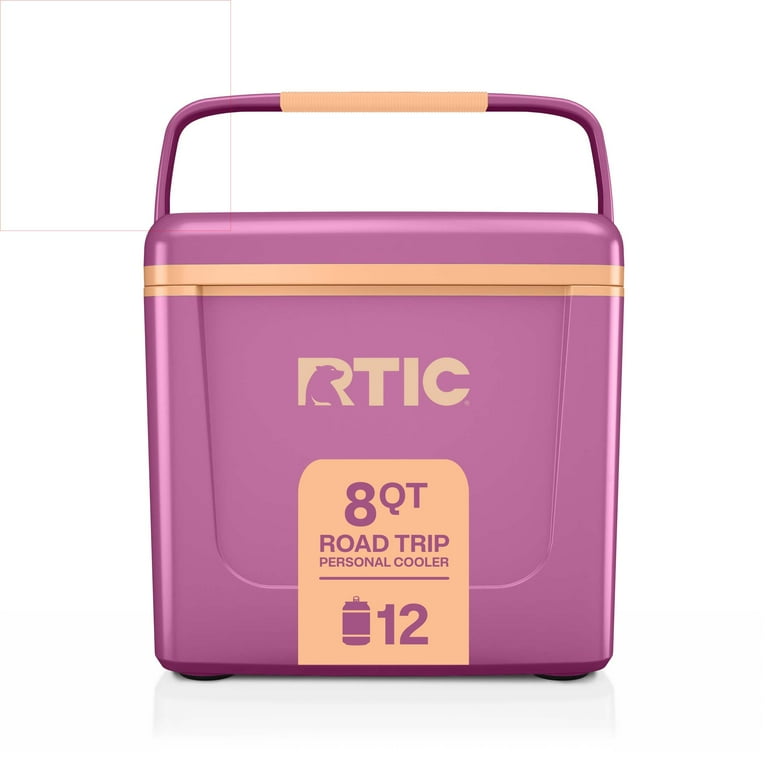 RTIC 8 QT, 12 Can Ice Chest Cooler Hard-Sided, Orchid & Peach Tea