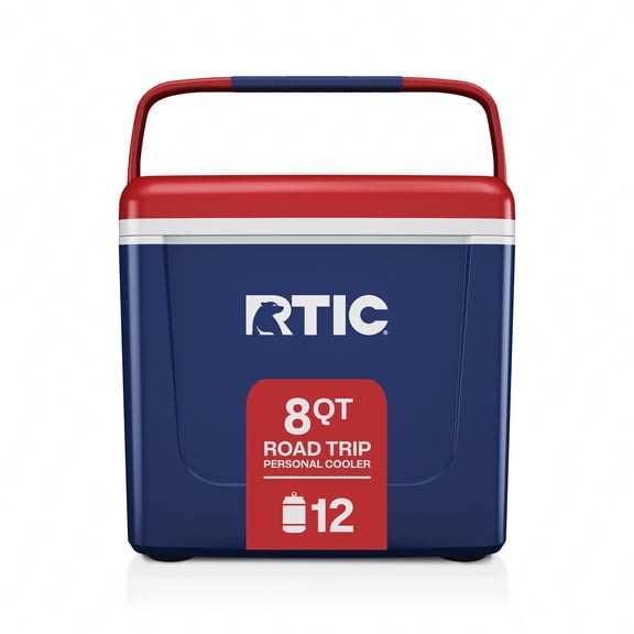 RTIC 8 Qt 12-Can Road Trip Ice Chest Cooler, Patriot