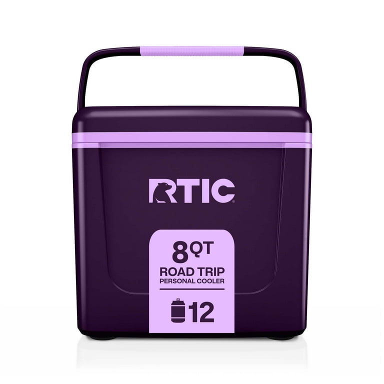 RTIC 8 QT, 12 Can Ice Chest Cooler Hard-Sided, Plum & Lavender