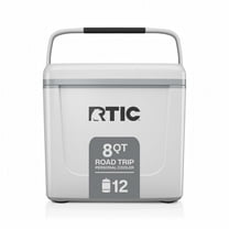RTIC 8 QT, 12 Can Ice Chest Cooler Hard-Sided, White & Grey