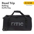 thumbnail image 1 of RTIC Road Trip Rolling Duffle Bag, Large, Water Resistant and Wheeled, Black, 1 of 4
