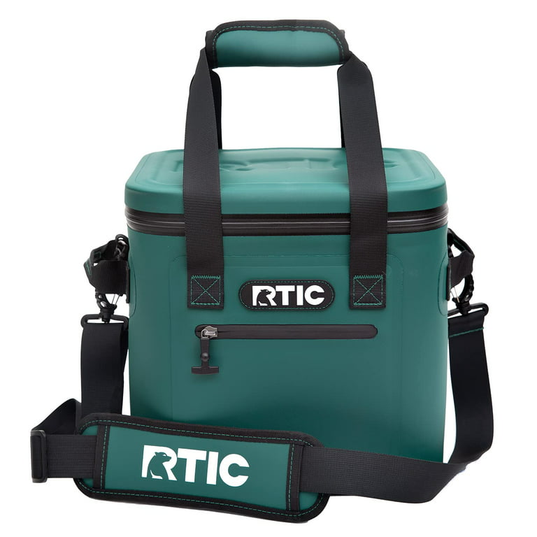 RTIC Soft Cooler 12 Can, Insulated Bag Portable Ice Chest Box for Lunch,  Beach, Drink, Beverage, Travel, Camping, Picnic, Car, Trips, Floating Cooler  Leak-Proof with Zipper, Slate Blue 