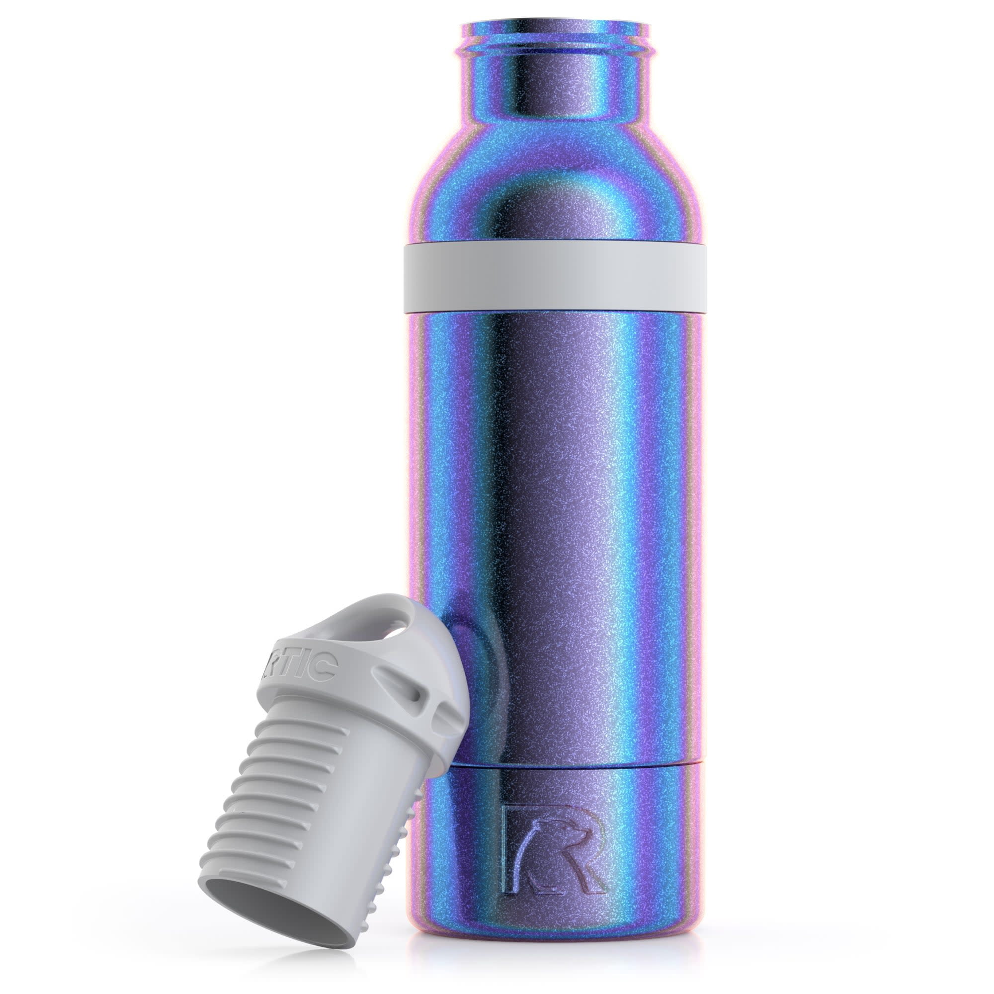 RTIC Stainless Steel Insulated Bottle Chiller with Lid, Fits 12oz or 16oz, Pacific