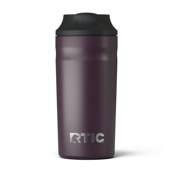 RTIC Stainless Steel Insulated Can Chiller with Lid, Fits 12 oz, 16oz, Plum