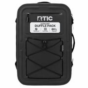 RTIC Ultra-Dry Duffle Pack, Waterproof, Convertible Shoulder Straps, 60 Liters, Black & Graphite