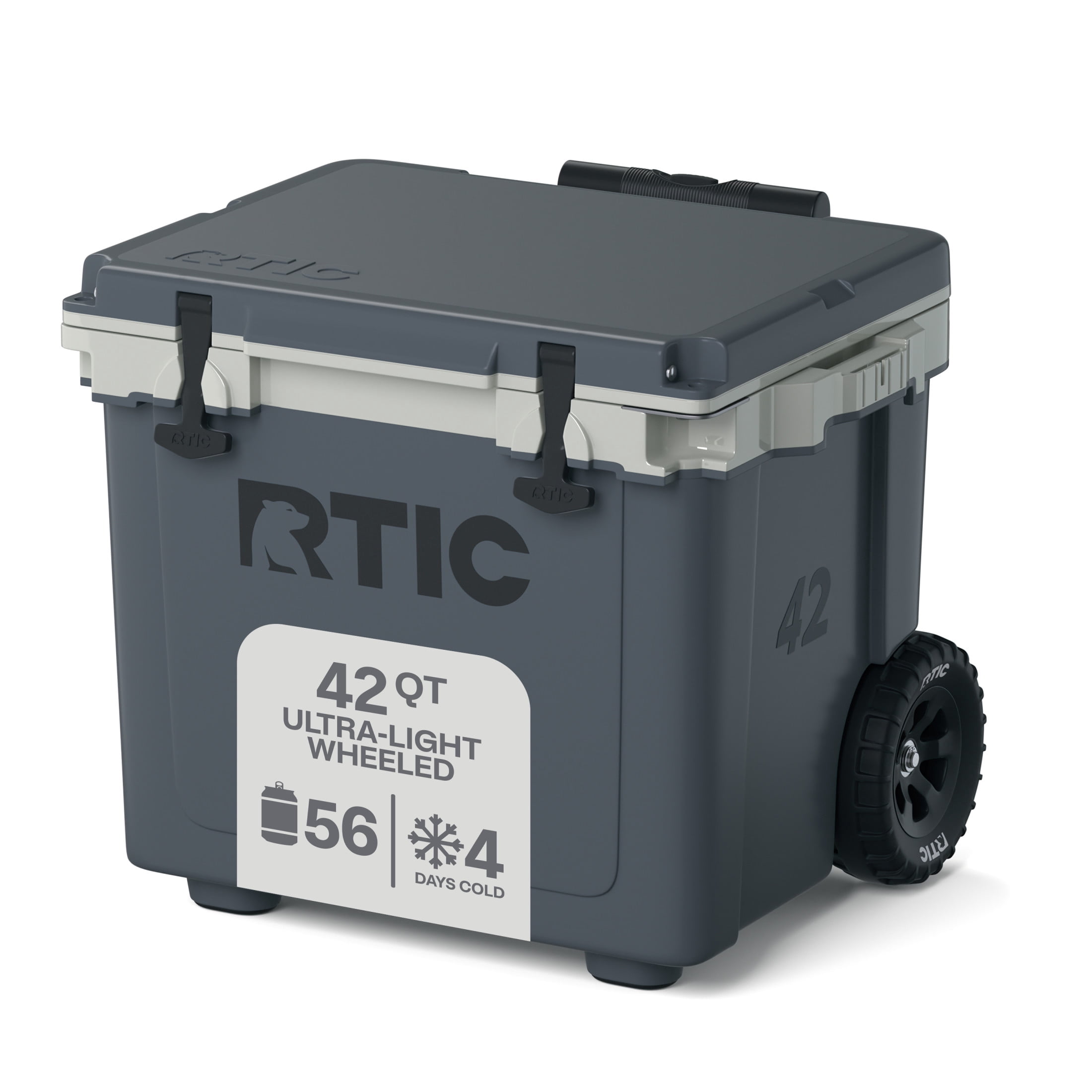 RTIC Ultra-Light 42 Qt Wheeled Hard-Sided Ice Chest Cooler, Fits