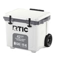 thumbnail image 1 of RTIC Ultra-Light 42 Qt Wheeled Hard-Sided Ice Chest Cooler, Fits 56 Cans, White & Grey, 1 of 9