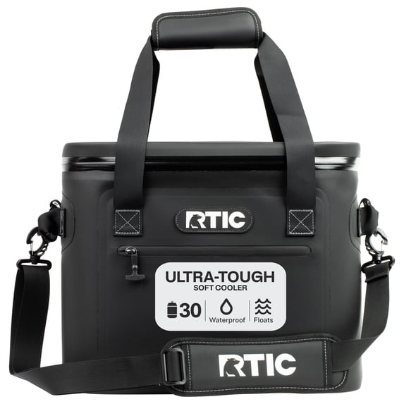 RTIC Ultra-Tough 20 Qt 30-Can Soft-Sided Cooler, Black