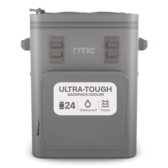 RTIC Ultra-Tough 24 Can Soft Sided Cooler Backpack with Waterproof Zipper, Graphite