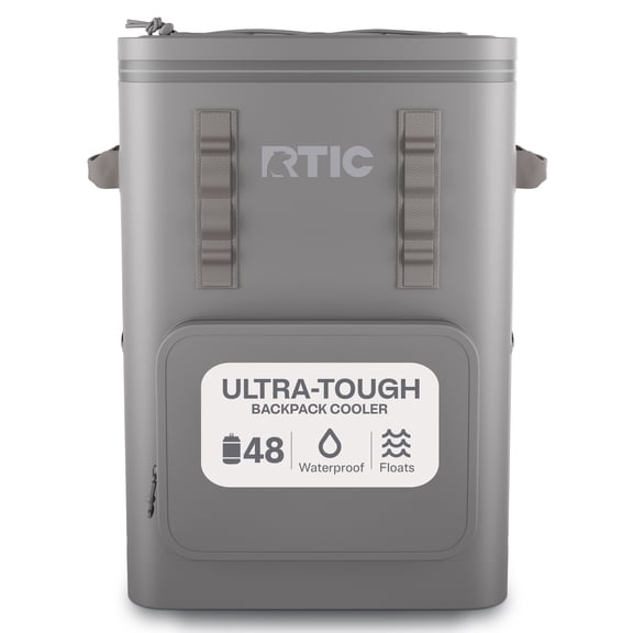 RTIC Ultra-Tough 48 Can Soft Sided Cooler Backpack with Waterproof Zipper, Graphite