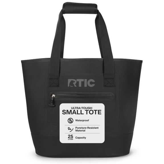 RTIC 25 Ltr, Ultra-Tough Waterproof Tote Bag, Black