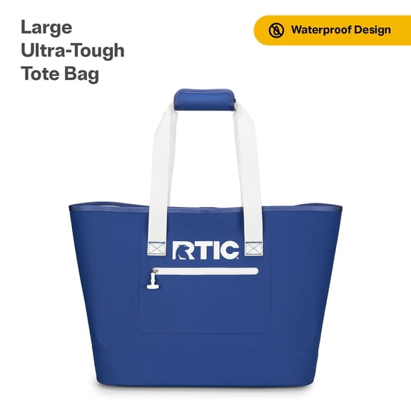 RTIC Ultra-Tough Tote Bag, 40 Ltr Fully Waterproof Bag, Cobalt