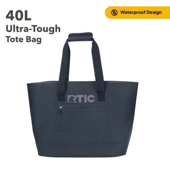 RTIC Ultra-Tough Tote Bag, 40 Ltr Fully Waterproof Bag, Navy