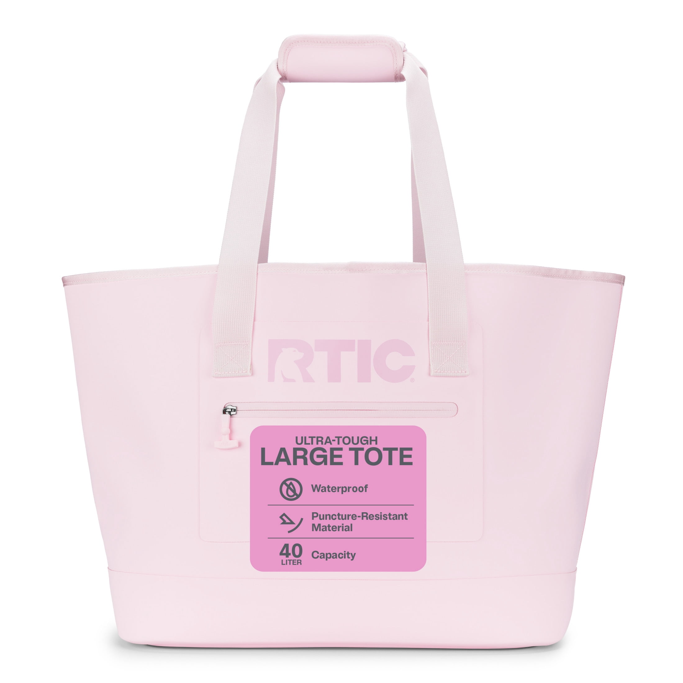 RTIC Ultra-Tough Tote Bag, 40 Ltr Fully Waterproof Bag, Pale Pink