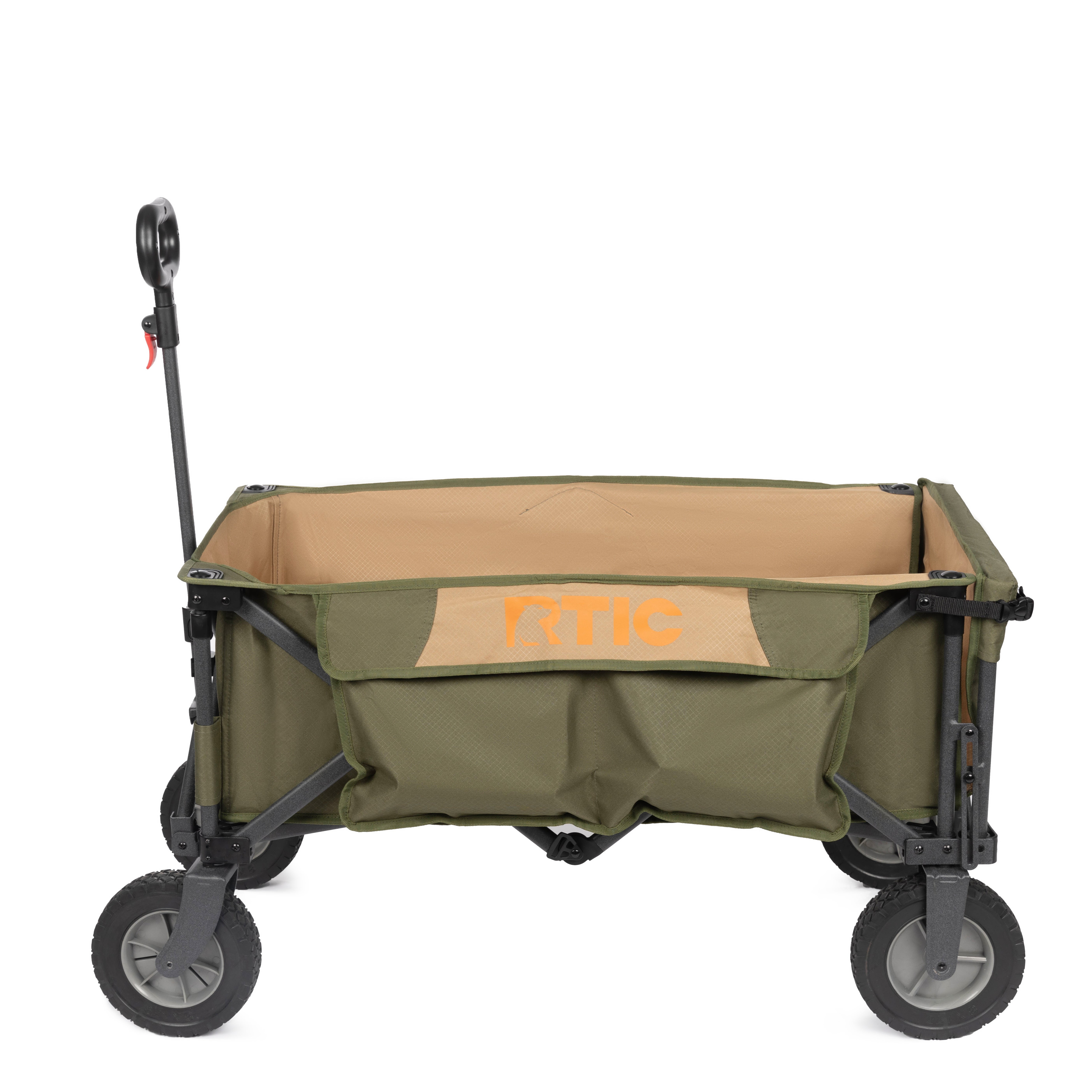 RTIC Green and Beige Foldable Stainless Steel Outdoor Wagon
