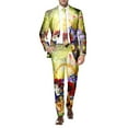 thumbnail image 1 of RTKFRFL Men's Easter Suit Set 2 Piece Festive Holiday Outfit Slim Fit Blazer Jacket and Matching Trousers Funny Graphic Print Party Suit for Spring Celebrations Size Small to 3XL, 1 of 4