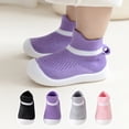 thumbnail image 1 of RTKFRFLM Baby Gripper Socks Shoes Non- Knit Mesh First Walkers for Toddlers Grey 6-12Months, 1 of 7