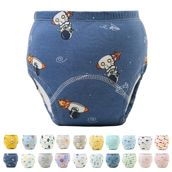 RTKFRFLM Baby Reusable Potty Training Underwear Absorbent Cotton Learning Pants L 12-24 Months