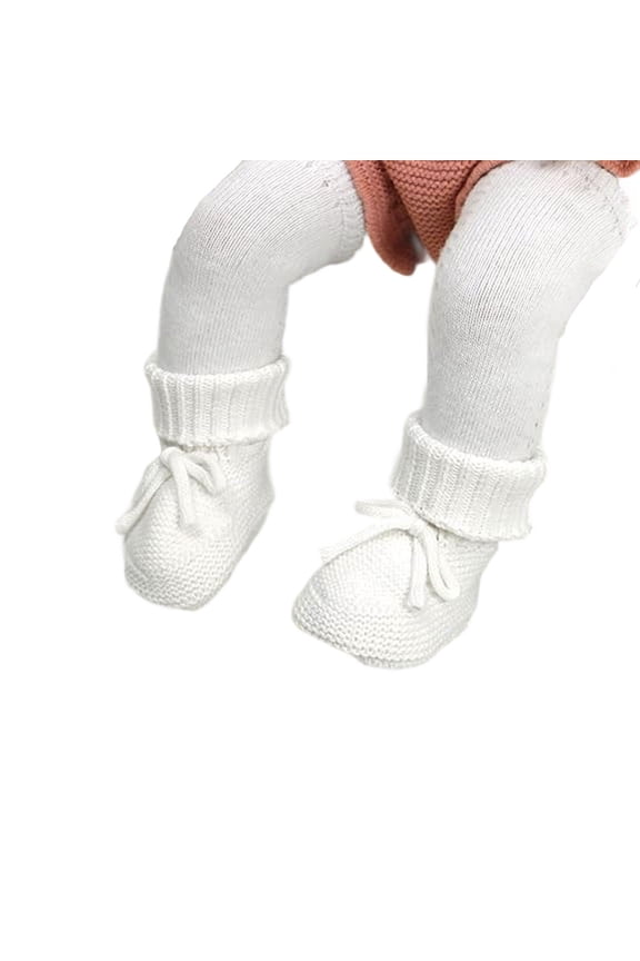 Baby Socks with Non-Slip Sole, Soft Knitted Booties with Bow - First Walking & Indoor Grip Socks for Infants