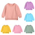 thumbnail image 1 of RTKFRFLM Baby Sweatshirt Fleece Lined Pullover Top Solid Color Heavyweight Warm Mock Neck Jumper Outerwear Infant, 1 of 5