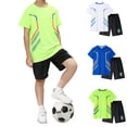 thumbnail image 1 of RTKFRFLM Big Boys Outdoor Athletic Set, High-Stretch Short Sleeve T-Shirt and Shorts Outfit, 1 of 6