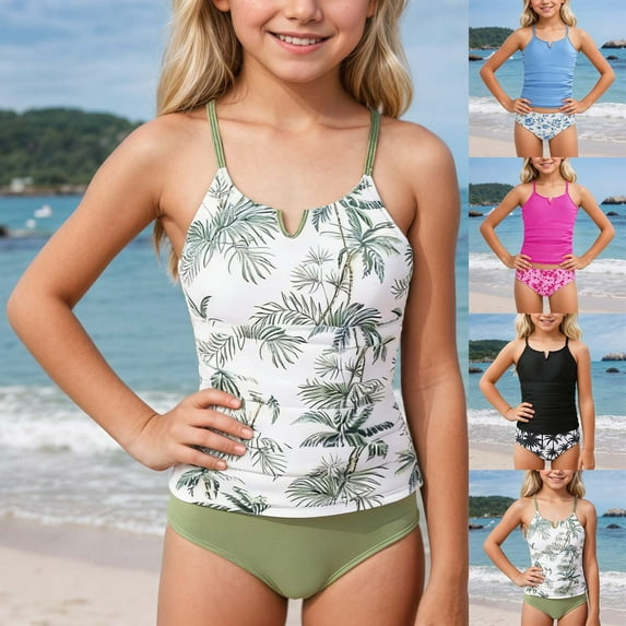 RTKFRFLM Big Girls Essential Swimsuit Comfortable One Piece Athletic Bathing Suit for Kids Ages 4-14 Summer Beach Wear