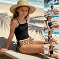 thumbnail image 1 of RTKFRFLM Big Girls Leopard Print 2-Piece Swimsuit Kids Sporty Cami Bikini Set with Strappy Back Trendy Bathing Suit Performance Summer Beach Clothing, 1 of 8