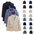 thumbnail image 1 of RTKFRFLM Boys 3-Piece Formal Suit Classic Blazer Vest and Pants Gentleman Set, 1 of 3