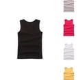 thumbnail image 1 of RTKFRFLM Boys Basic Solid Tank Top Simple Plain Blank Crewneck Sleeveless Soft Cotton Summer Underwear Vest 2-14Y, 1 of 5
