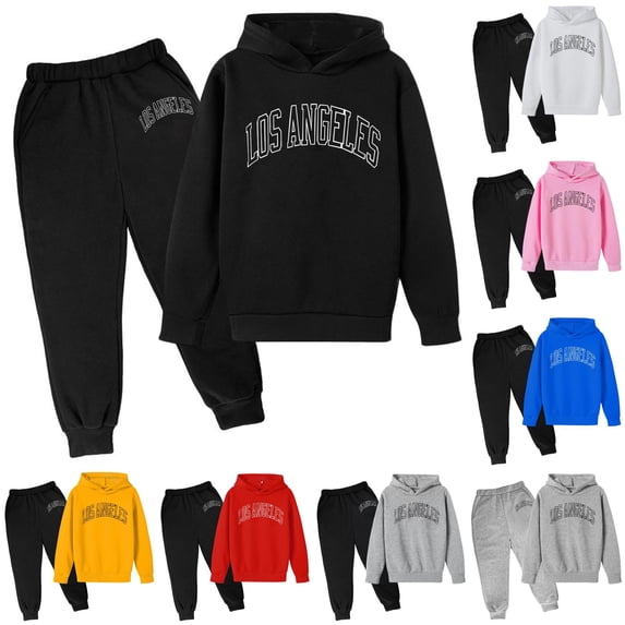 RTKFRFLM Boys Blue Hoodie Jogger Set 2 Piece Tracksuit Sweatsuit