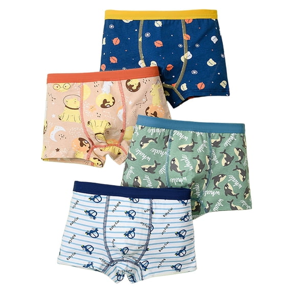 RTKFRFLM Boys Boxer Briefs Underwear Soft Elastic Waist Shorts Comfortable Basic Innerwear for Little Boys Ages 2-11