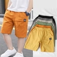 thumbnail image 1 of RTKFRFLM Boys Cargo Shorts Lightweight Summer Active Mid-Length Shorts Blue 6-7 Years, 1 of 2