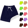 thumbnail image 1 of RTKFRFLM Boys Classic Swim Shorts High Waisted Drawstring Casual Bathing Suit Orange 14-16 Years, 1 of 3