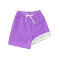 thumbnail image 1 of RTKFRFLM Boys Classic Swim Shorts High Waisted Drawstring Casual Bathing Suit Purple 10-12 Years, 1 of 2