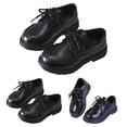 thumbnail image 1 of RTKFRFLM Boys Classic Wingtip Dress Shoes Formal Lace-up Oxford Leather Shoes BK1 5-5.5Years, 1 of 8