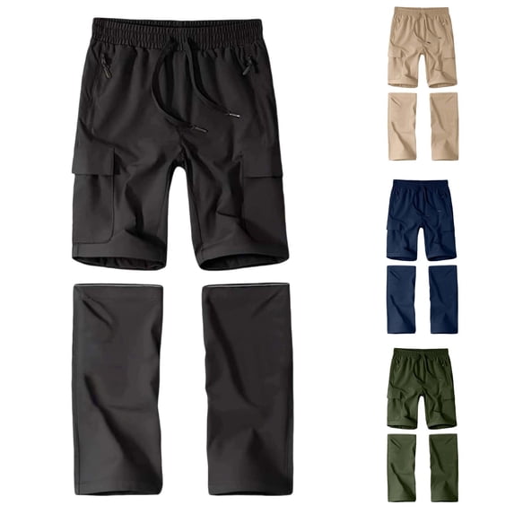 RTKFRFLM Boys Convertible Outdoor Pants Waterproof Detachable Cargo Trousers